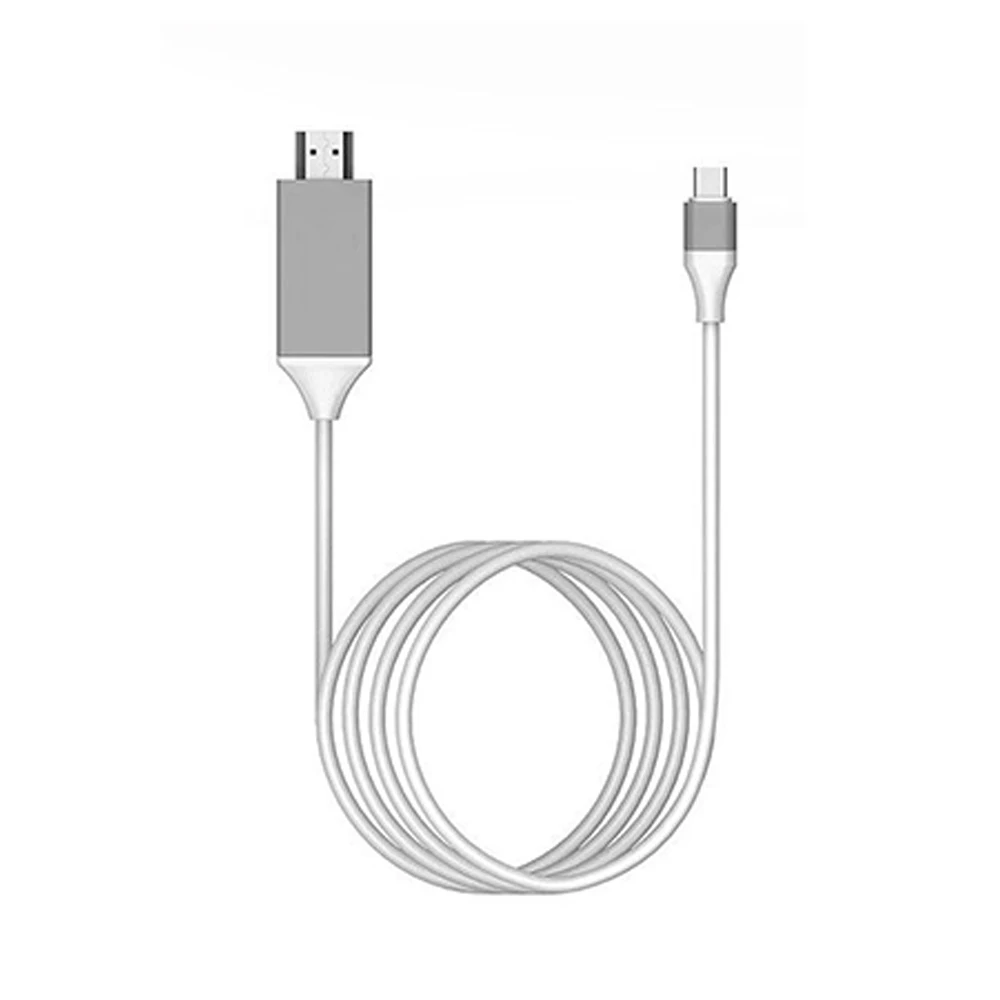 USB-C Тип C до 4 K HDMI кабель HDTV адаптера для Samsung Galaxy S8 S9 Mac Book для HUAWEI для Apple Macbook для Dell - Цвет: silver