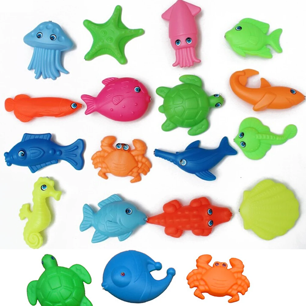 3 шт./лот, магнитная забавная рыболовная игрушка, пластиковые рыбки для детей, развивающие игрушки, детская игра в рыбалку, случайный стиль, высокое качество
