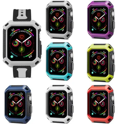 

anti-fall protection cover for iwatch Series 4 armor apple watch case Band 44mm 40mm Strap WatchBand
