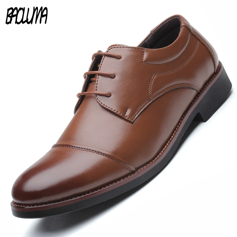 

BAOLUMA 2018 New Style English Business Suits Young Men's Shoes To Work Leisure Shoes Foreign Trade Oversize Men's Shoes 38-48