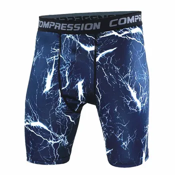 

2019 Fashion Fitness Compression Shorts Men Solid High Elasticity Skinny Base Layer Short Pants Crossfit Bodybuilding Men Shorts