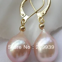 Hj 00198 14 мм розовый капельного болтаться серьги