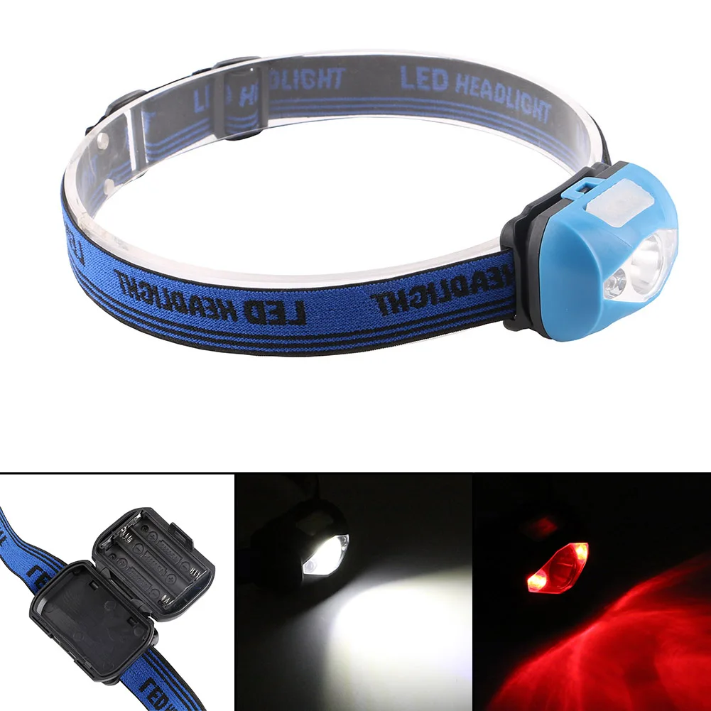 

High quality 4 Modes Headlamp Waterproof LED AAA Headlight Flashlight White + Red Light Head Lamp Torch Light Camping Lantern