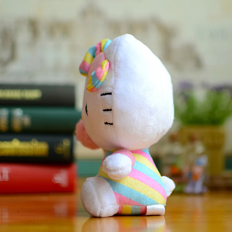 Hello Kitty Bow Cartoon Rainbow Candy Pattern Plush Toys KawaiiMerch hello-kitty-bow-cartoon-rainbow-candy-pattern-plush-toys-kawaiimerch