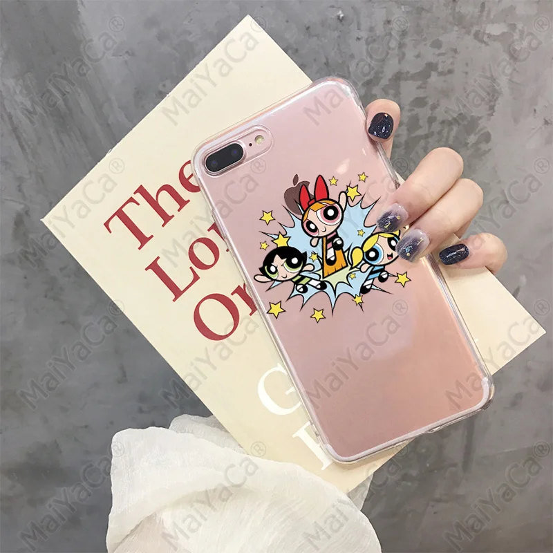 MaiYaCa Powerpuff Girls TPU Прозрачный чехол для телефона чехол для iPhone 7 7plus X XS MAX 6 6S 8 8Plus 5 5S XR - Цвет: A9