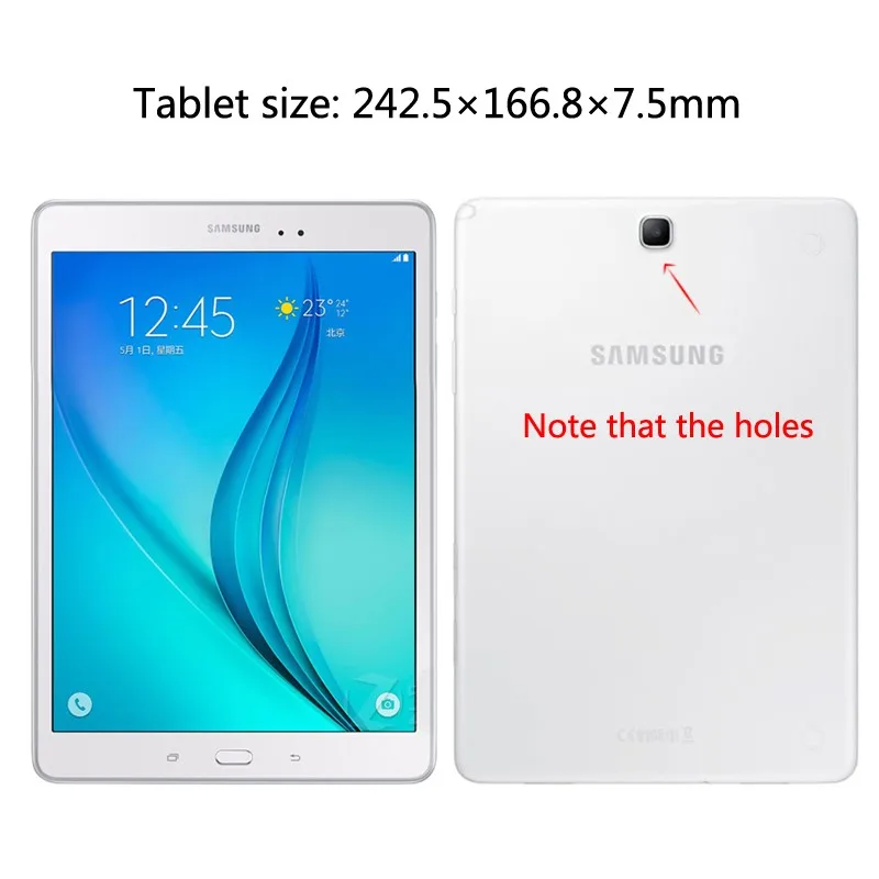 Для SM-T550 SM-T555 перо узор чехол для samsung galaxy tab 9,7 P550 P555 чехол + Защитная пленка + стилус