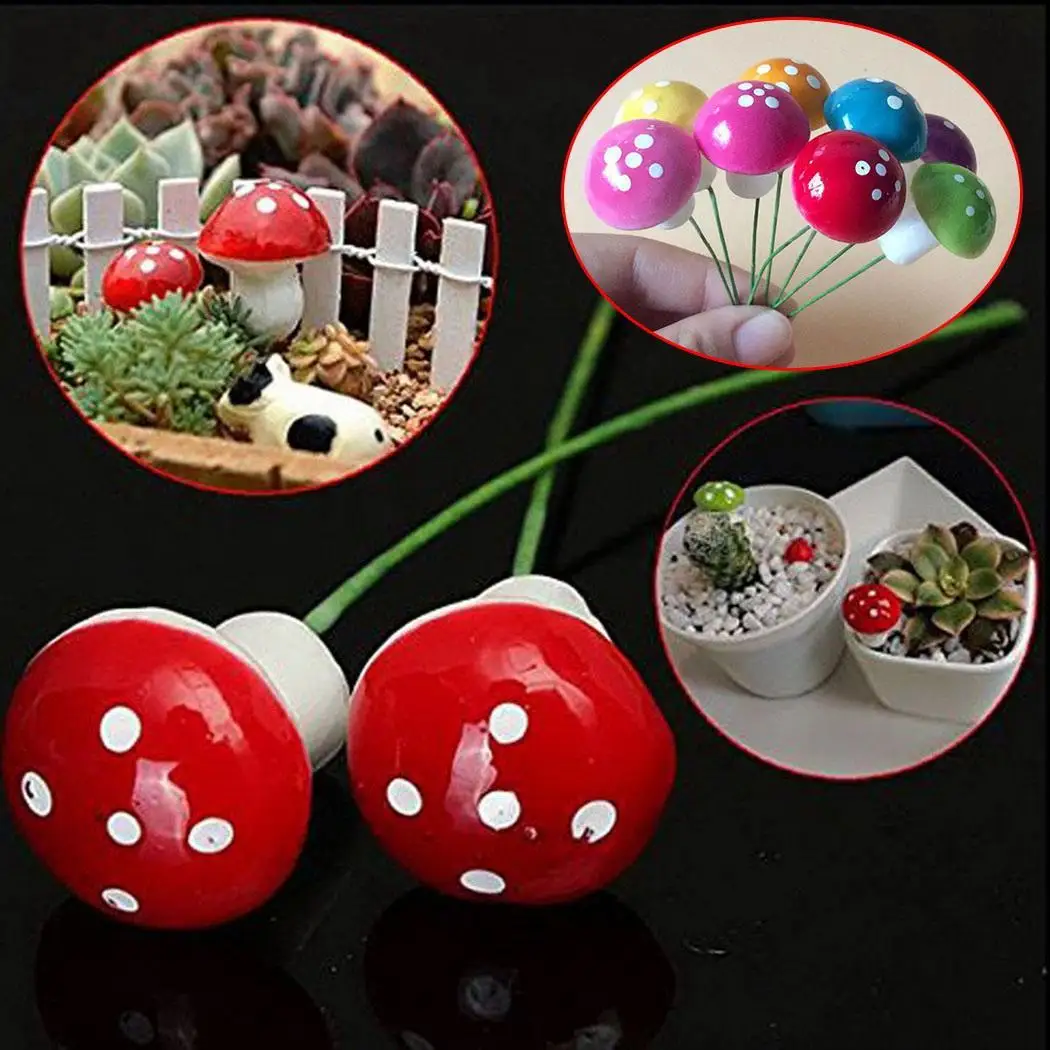 

Multicolor Foam Mushroom Landscape Crafts Fairy Cake Micro Mini DIY Decoration