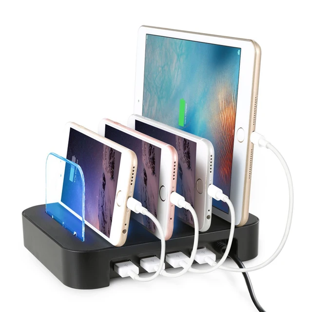 4 Port Usb Charging Station Multi Desktop Charge Dock Stand 4 Port Usb Charging Station Multi Desktop Charge Dock Stand Multiple Devices