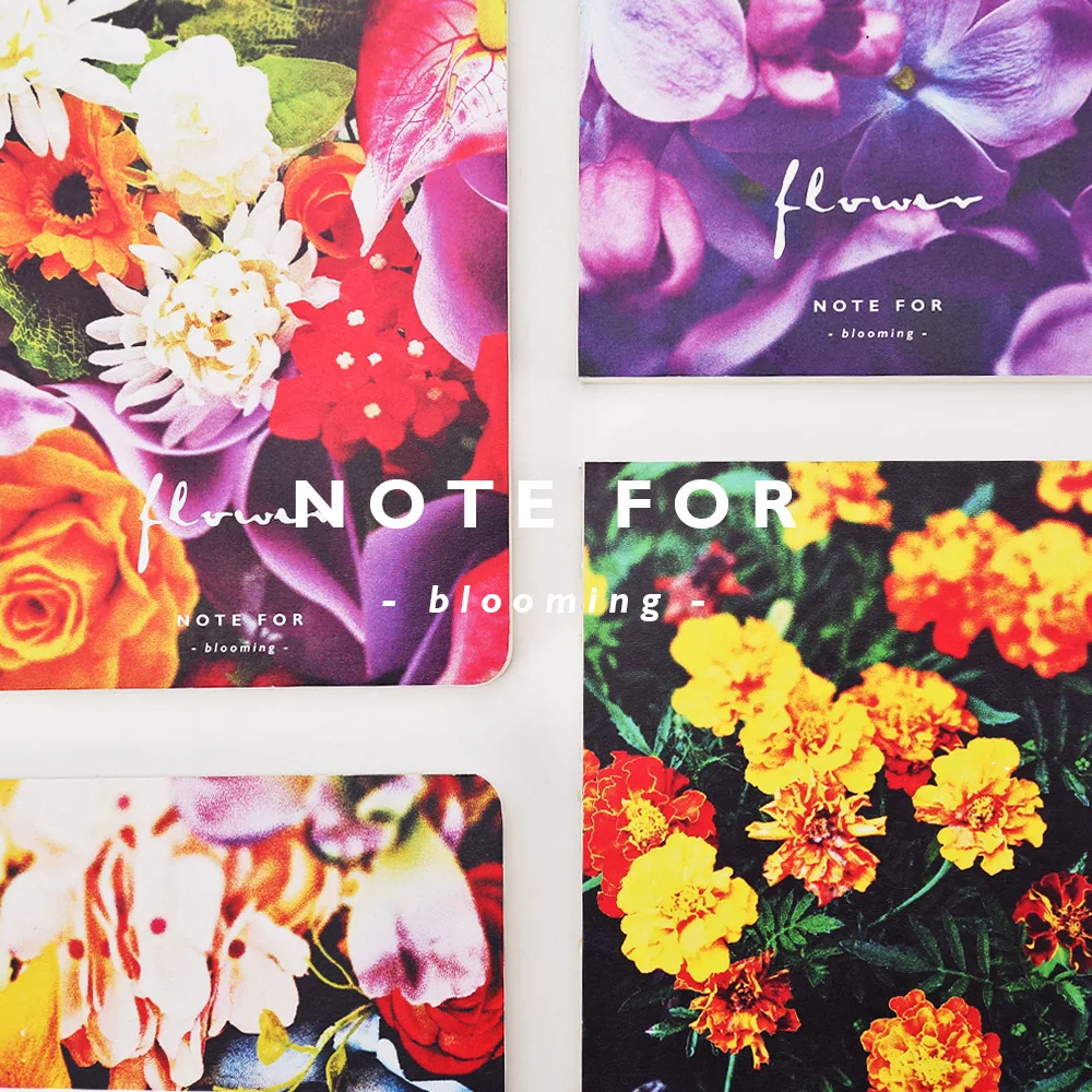 

NOTE FOR BLOOMING Flower Printed Japanese Style A5 Notebook 100G Paper Empty Blank Page Sketchbook DIY Diary Book Gifts