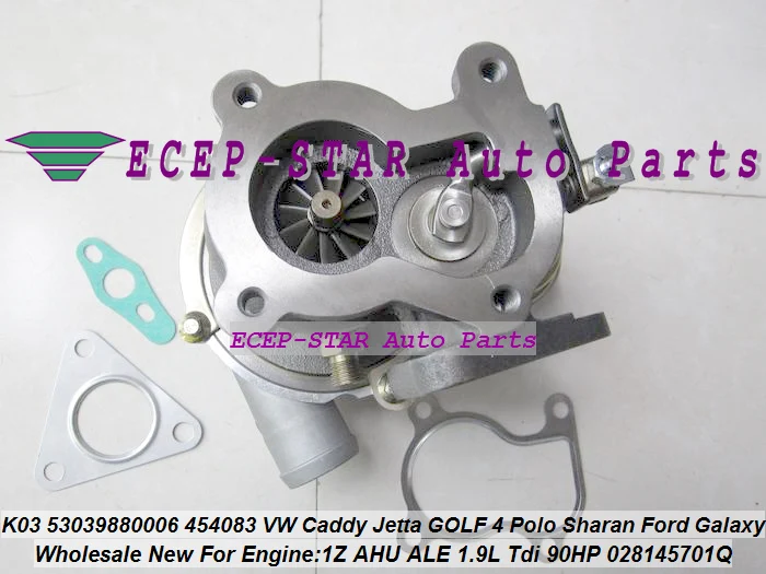 K03 53039880006 53039880006 454083-0002 454083 028145701Q Turbo For Ford Galaxy VW Caddy GOLF 3 4 Sharan Vento 1Z AHU ALE 1.9L