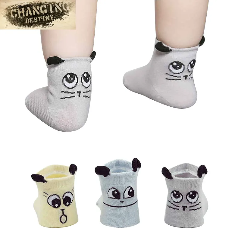 Новинка: весенние носки для детей красивые носки с асимметричным рисунком с нескользящей подошвой с симпатичным мультипликационным принтом для новорожденных и девочек и мальчиков 0–4 года