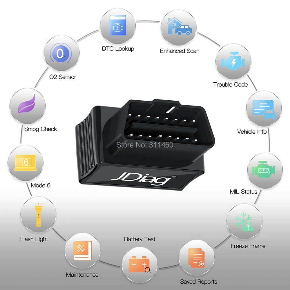 OBDII считыватель кодов автомобильный диагностический сканер OBD2 Bluetooth 4,0 JDiag Faslink M2 сравнить синий драйвер OBDLink Easy Diag