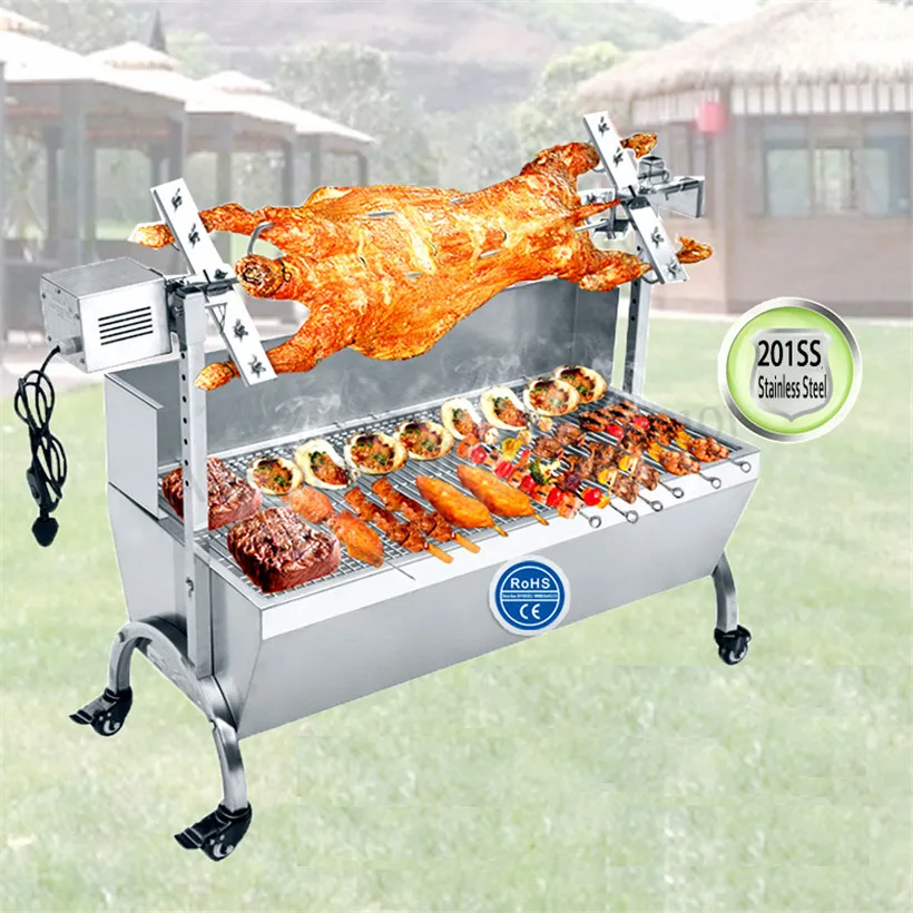 Asador Electrico Para Barbacoa Parrilla De Carbon Cerdo Cordero Pollo Asado