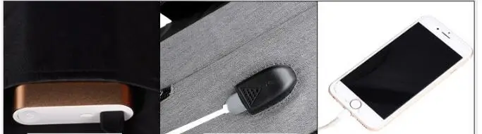 Для мужчин рюкзак с USB Высокое качество модные безопасности путешествия рюкзак для школьников и студентов рюкзаки