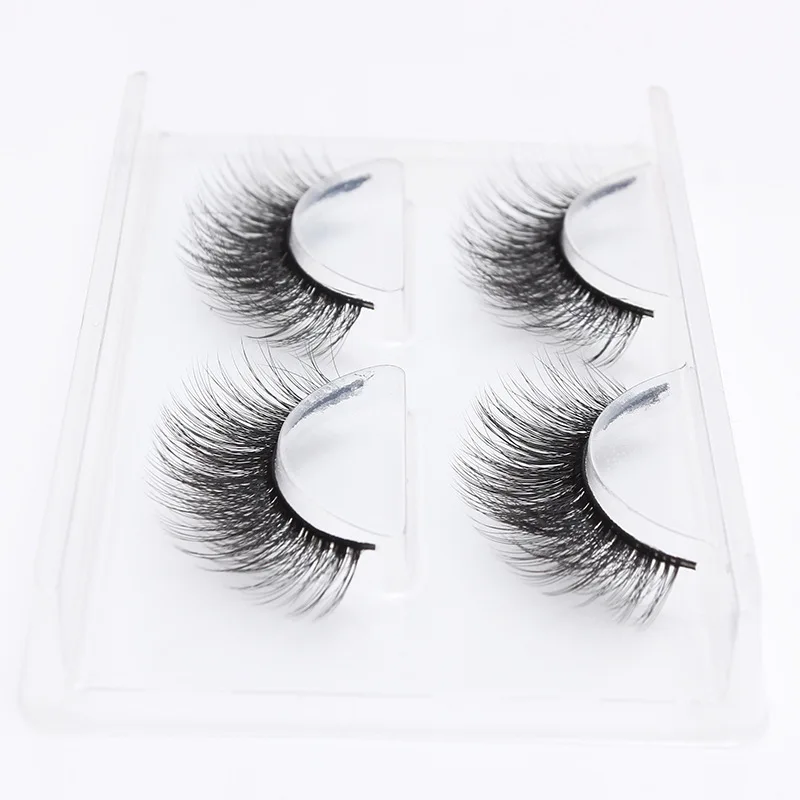 DOCOCER 2 пары natural накладные ресницы eyelashes длинные Макияж 3d Искусственные ресницы для красоты 759 - Длина: 753