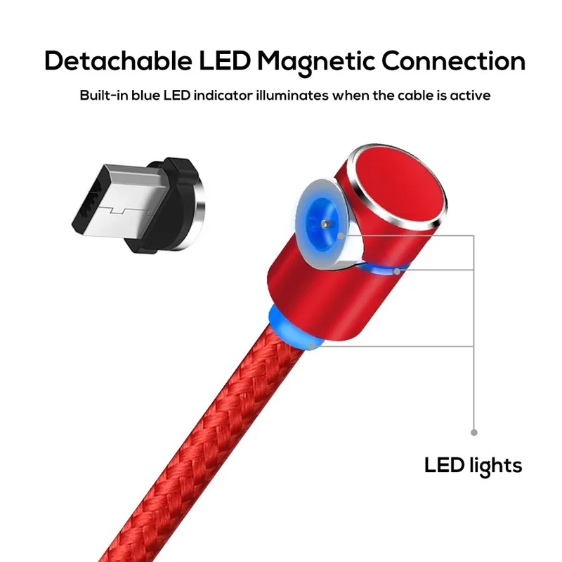 Магнитный кабель Acgicea 90 градусов usb type C для зарядки samsung S8 S9 Plus Магнитная Быстрая зарядка для Xiaomi huawei кабели зарядного устройства