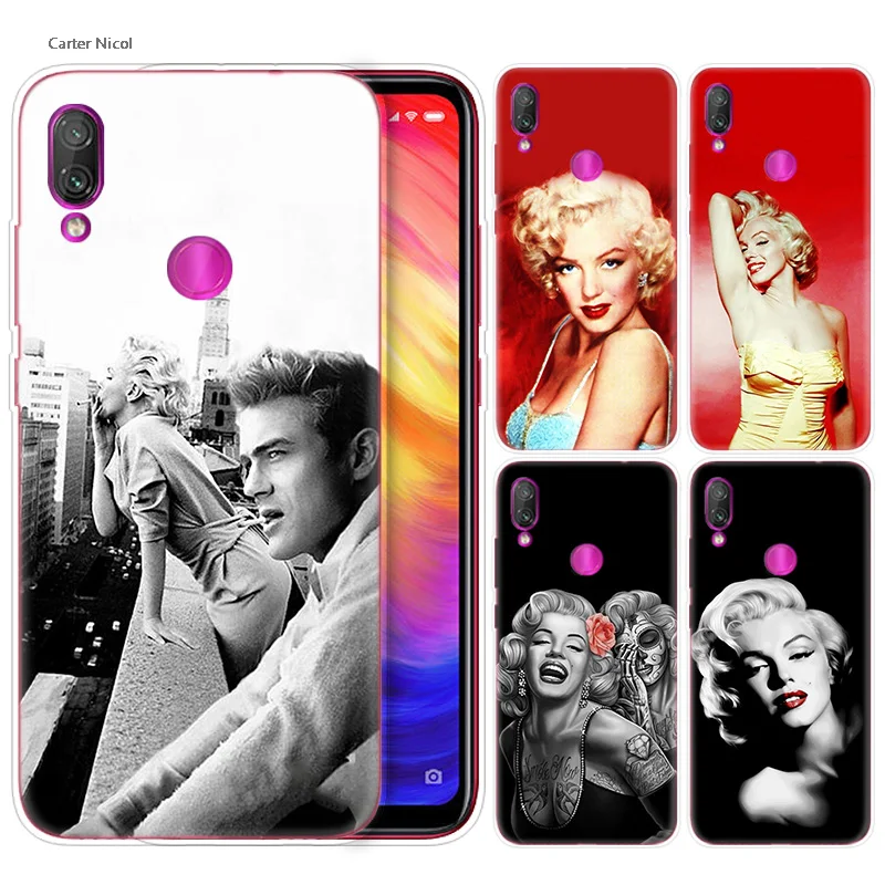 

Silicone Case for Xiaomi Redmi Note 7 6 5 Plus Mi A2 8 Lite Pro Prime Play Phone Cases Cover Marilyn Monroe Love girl
