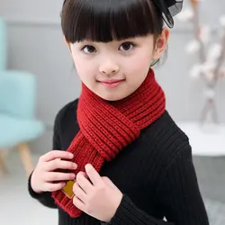 2018 осень зима для девочек и мальчиков женский шерстяной однотонный шарф для женщин кашемир шарфы для детей длинный шаль обёрточная