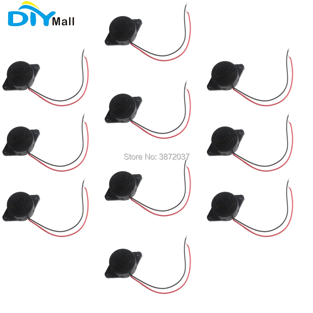 

10pcs/lot DIYmall SFM-27 Alarm Buzzer 95DB High-decibel DC3-24V Continuous Beep Anti-theft for Arduino