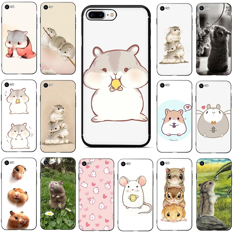 

Cartoon Hamster soft silicone phone cover case for iphone 5 5s SE 6 6s 7 8 Plus X XR XS 11 pro Max