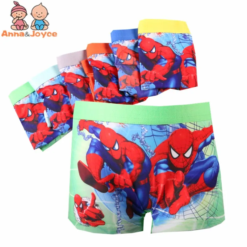 Baby Kids Boys Boxer Brief Underwear Spider-Man 100/% Cotton Cartoon Panties