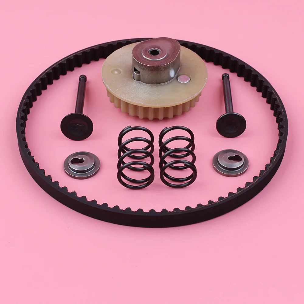 Timing Belt Camshaft Pulley Valve Spring Retainer Set For Honda GX35 GX 35 4 Stroke Engine Motor Lawn Mower Trimmer Part Timing Belt Camshaft Pulley Valve Spring Retainer Set For Honda GX35 GX 35 4 Stroke Engine Motor Lawn Mower Trimmer Part