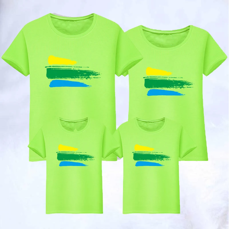 

Family Look poleras familiar Cotton T shirts Summer Short Sleeve T Shirt Top Clothes Mother Father Son Daughter Clothes