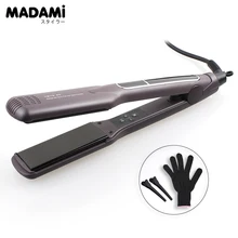 Korean Hair Flat Iron Wide Plate Ceramic Hair Straightener 1/2 inch Dual Voltage 3D Floating Styling Tools
