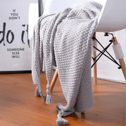 2018 100% хлопок вязаный кисти одеяло весной и осенью одеяло постельного белья 120 см * 250 см Бесплатная доставка