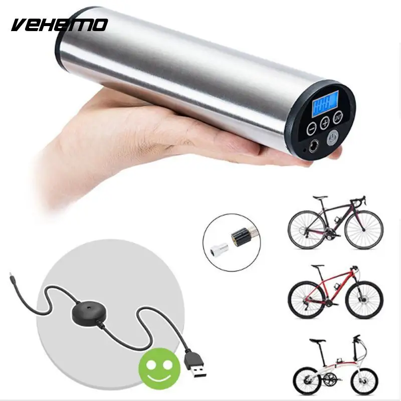 

Rechargeable Portable Car Bicycle Bike Wheel Tyre Tire Pump Air Inflator Compressor Pressure Monitor with LCD Display/ LED Light