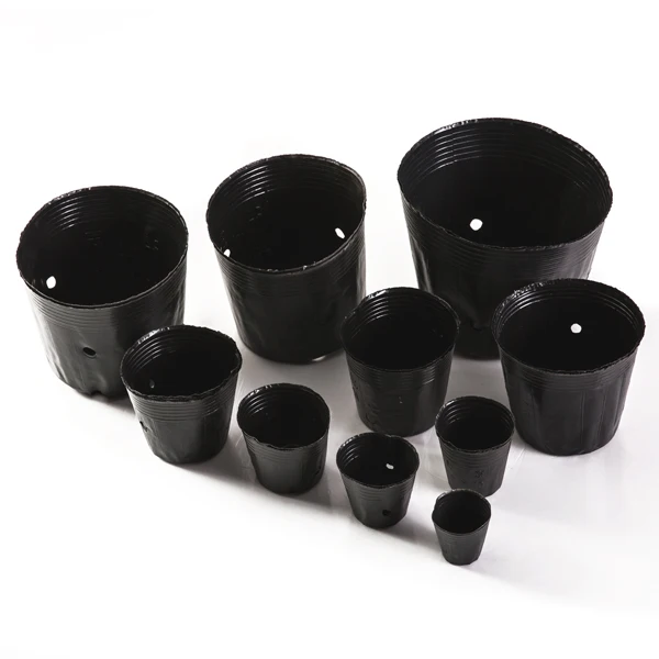 

100pcs Plastic Nursery Pot Plant Seedling Pouch Holder Raising Bag Nutrition Pots Garden Supplies E2S