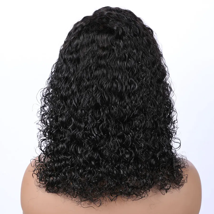 Эва волосы 360 кружева спереди al парик предварительно сорвал с Детские волосы короткие кружева передние человеческие волосы парики для
