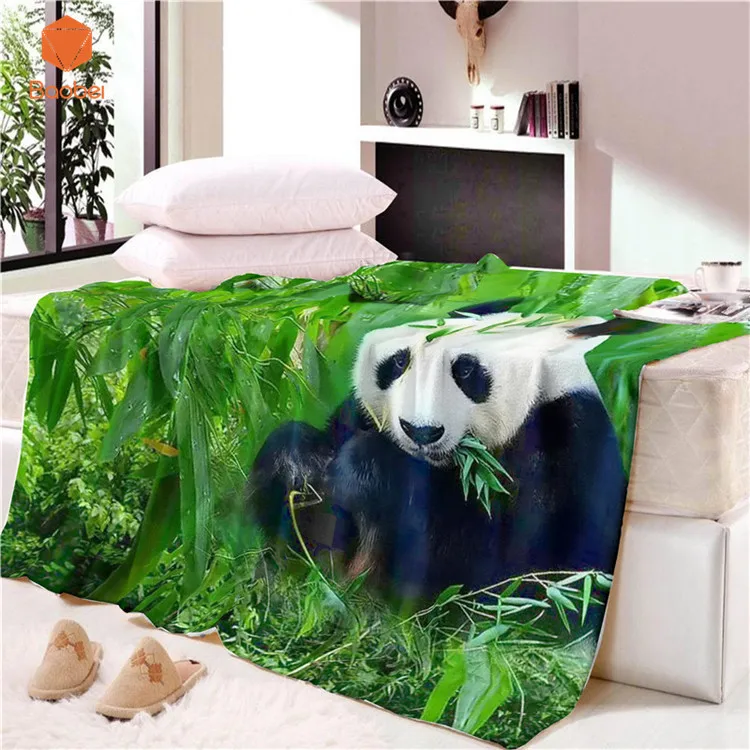 

3D Panda bamboo Thicking Blanket forBed Super Soft BeachTowel For Kids Blanket Throws Autumn Spring bedsheet Travel