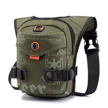 

17 x 8 x 25cm Multi-function sports men's chest bag portable Nylon pockets Messenger bag outdoor Cycling riding leg bag