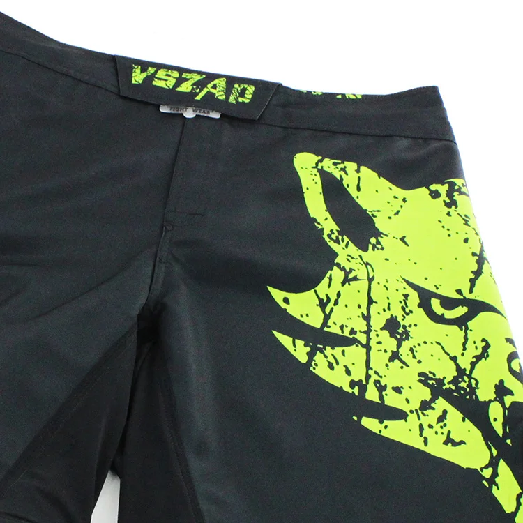 VSZAP мужские Муай Тай боксерские шорты с принтом ММА шорты для борьбы с захватом короткие дышащие мужские шорты для кикбоксинга черные боксео брюки
