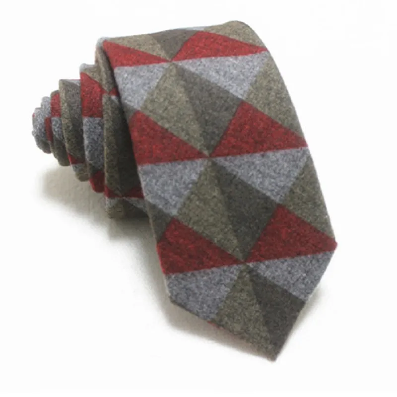 

imitation cashmere ties for man 6cm print necktie strips winter skinny neckwear casual men's fashion accessories