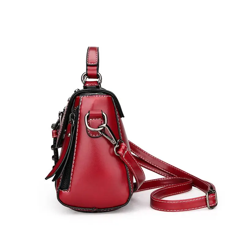 Винтажные кожаные сумки, женские сумки известного бренда с заклепками, маленькие сумки через плечо, сумки через плечо для женщин, сумки-мессенджеры L39
