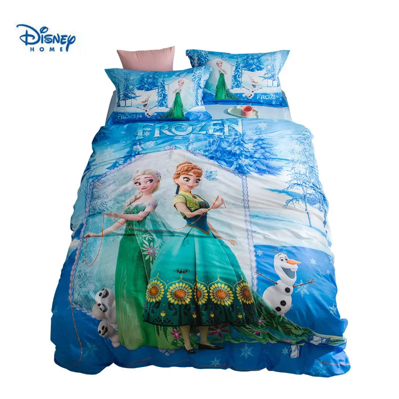 Frozen Elsa and Anna Bedding set for Kids Bedroom Decor Cotton Bed