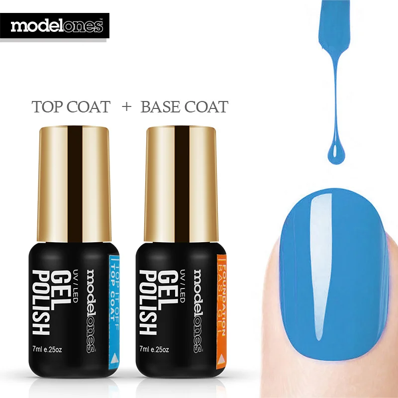 Buy Modelones 2Pcs/Lot Base Coat UV Nail Primer Top