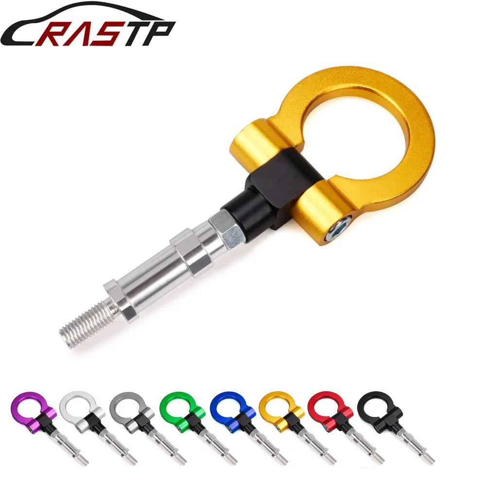 

RASTP-Racing Car Billet Aluminum Screw-On Front Auto Tow HooK Ring Kit for Honda FIT 2004 RS-TH008-3