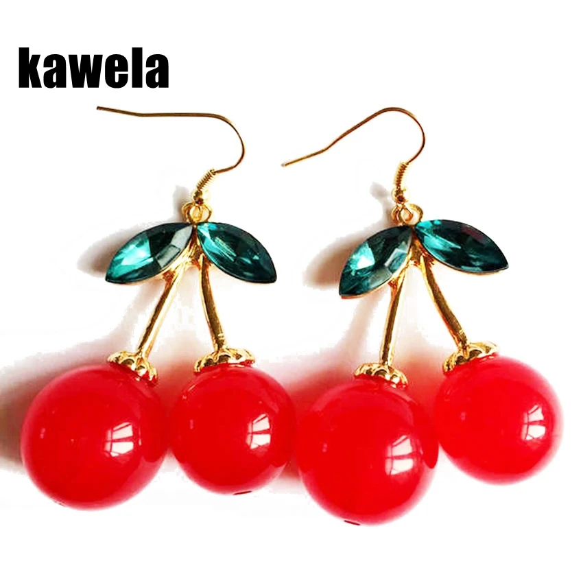 Free Shipping Wholesale Cherry Earring, Sweet Fashion Earringin Stud
