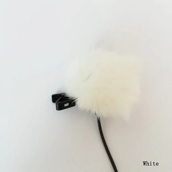 Универсальный мини-размер петличный микрофон Меховая муфта для лобового стекла для SONY RODE BOYA петличный микрофон 15 мм - Цвет: Белый