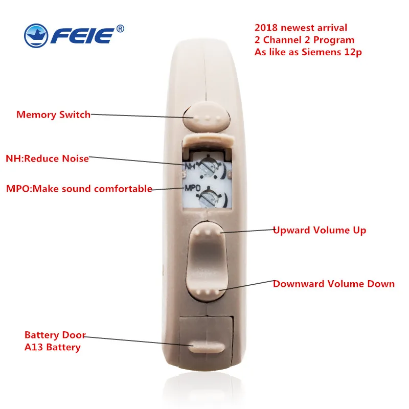 

Siemens Ear Digital Headphone Ear Hearing Instrument Hearing Aids MY-13 Sound Amplifier 2 Channel Drop Ship