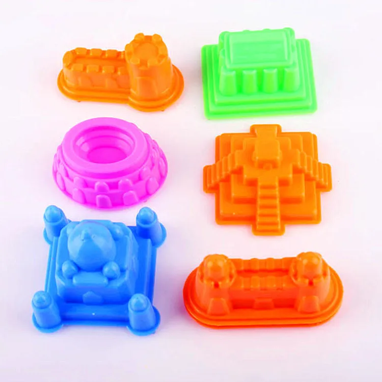 6Pcs/Set Castle Sand Clay Mold Building Pyramid Sandcastle Beach Sand
