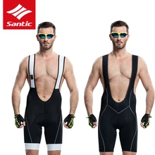Santic мягкий велосипедные шорты Для мужчин ударопрочного горные дороги велосипед шорты колготки с Pro Pad culotte ciclism черный