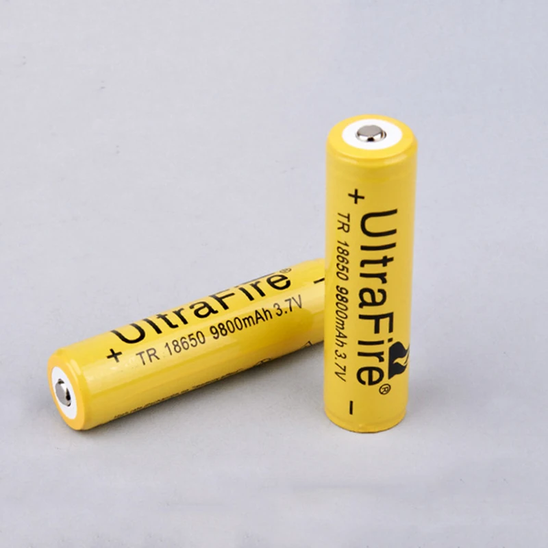 18650 3,7 V 9800 mAh литиевая батарея(без PCB) для фонарика батарея для супер яркого фонарика