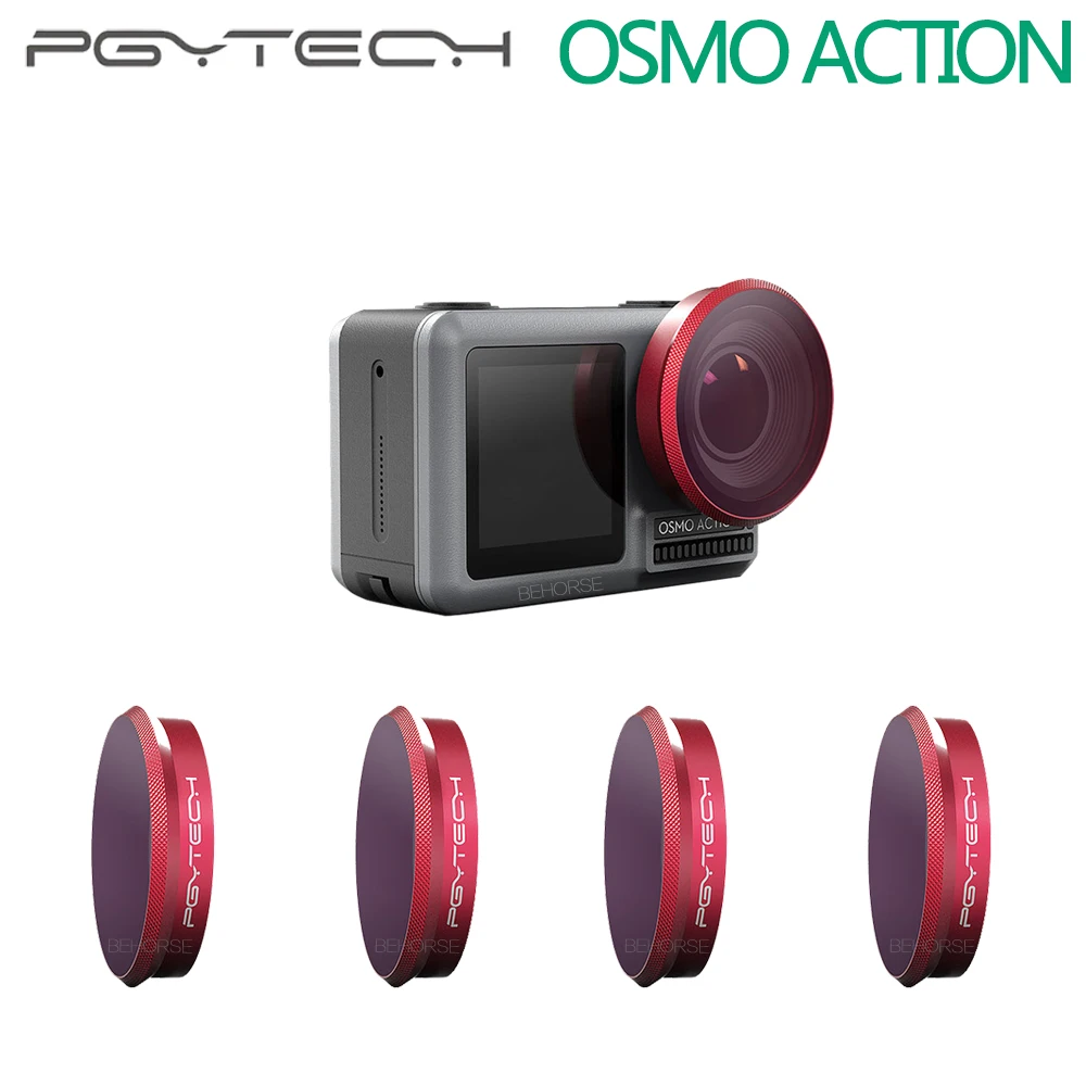

PGYTECH DJI Osmo Action Camera Lens Filters Kits ND4/8/16/32/64 ND4/8/16/32/64-PL Sets for OSMO ACTION Camera Lens Accessories