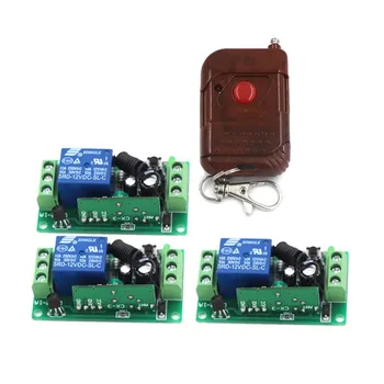

DC 12V 1CH Wireless Remote Control Switch Remote Switch RF Switch Transmitter & 3 Receivers SKU: 5195