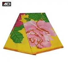 ACI New Fashion Women Dress African Fabric 6 Yards/Piece Ankara Wax Tissu Africain Veritable Wax African Ankara Fabric For Party