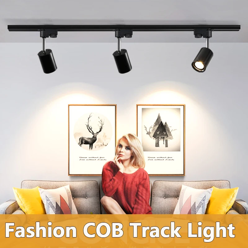 

LED Track Light 12W 20W 30W Powerful COB Track Lamp Spotlight 220V Led Track Lighting Fixture Rail Lamp for Clothes Store Home